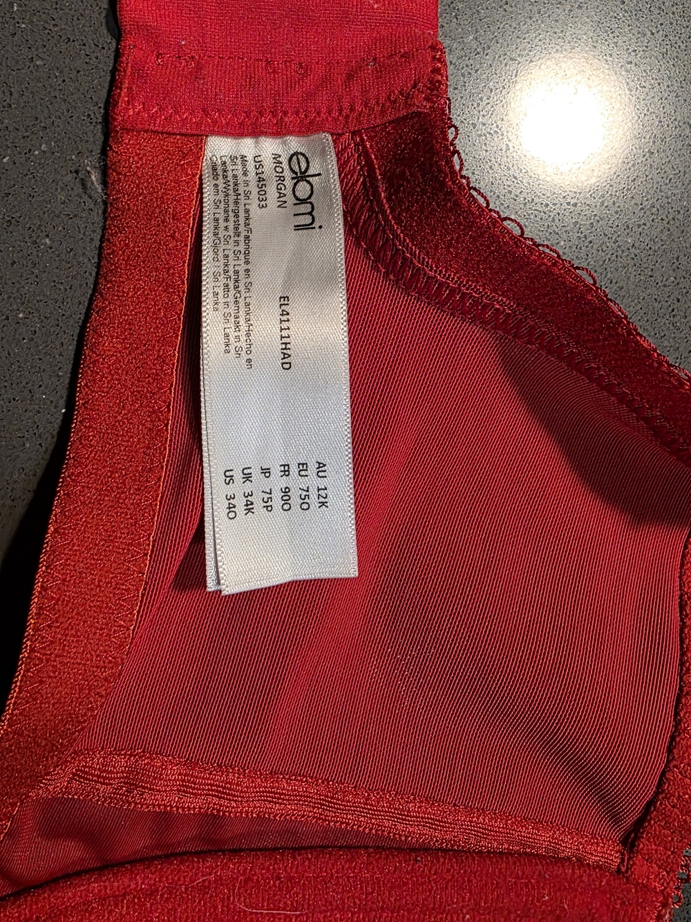 Elomi Red Full Coverage Bra - Bold Red